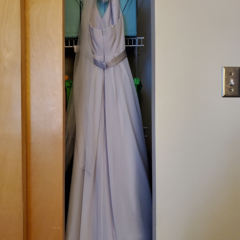 Gray Vera Wang Bridesmaid Dress - Picture 3 of 4
